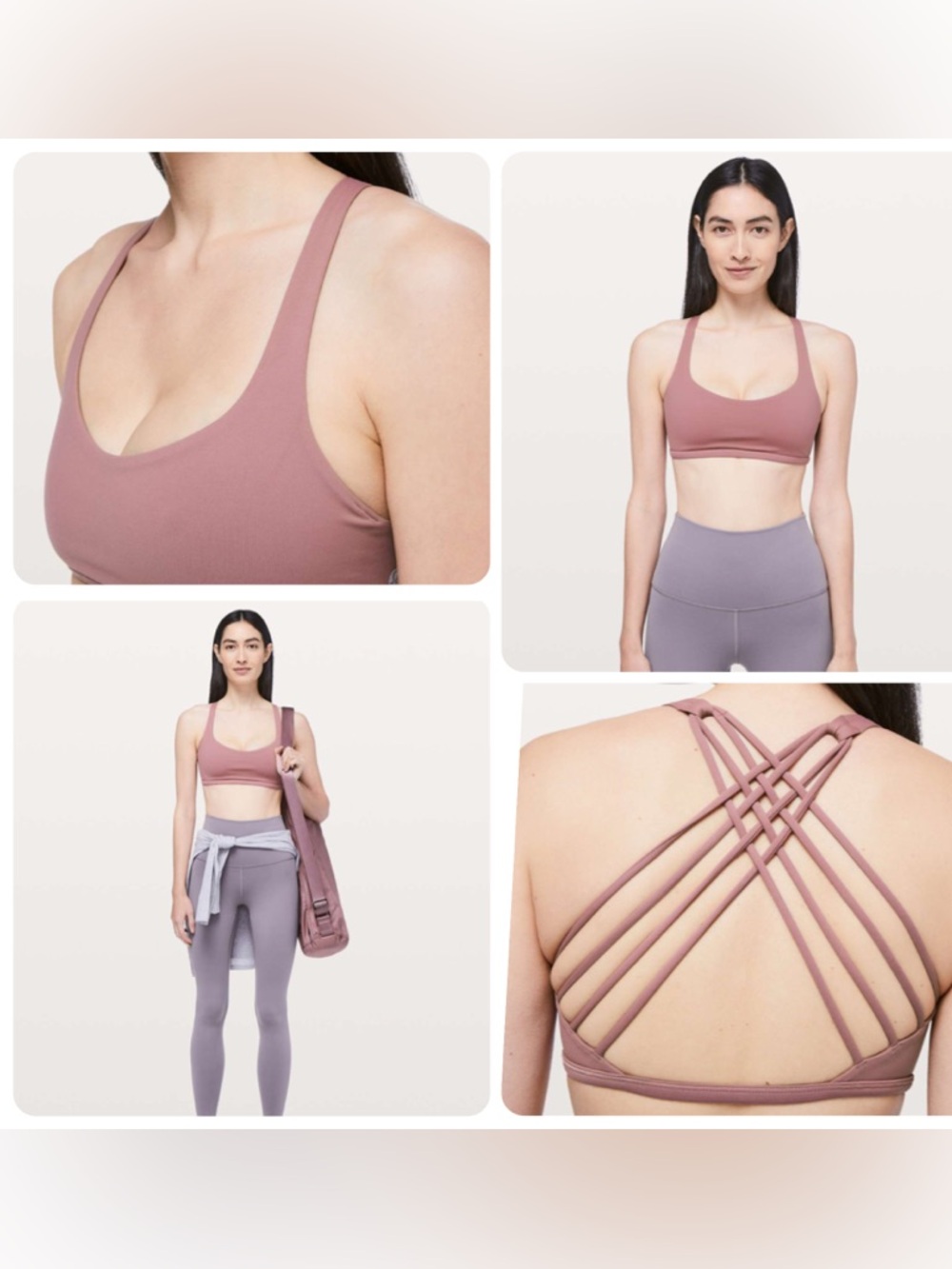 NWOT Lululemon Free To Be Bra (Wild) *Spanish Rose (US 10)